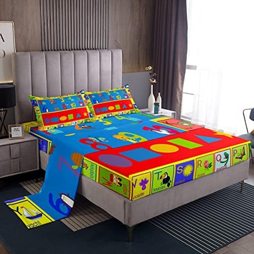 Twin Kids Educational Learning Bed Sheet Set