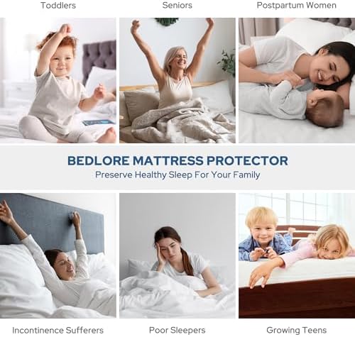BEDLORE 2 Pack Waterproof Mattress Protector Twin XL Soft Breathable Cover