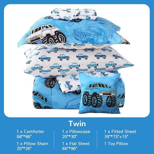 Mooreeke Kids Twin Comforter Set Jeep Pattern