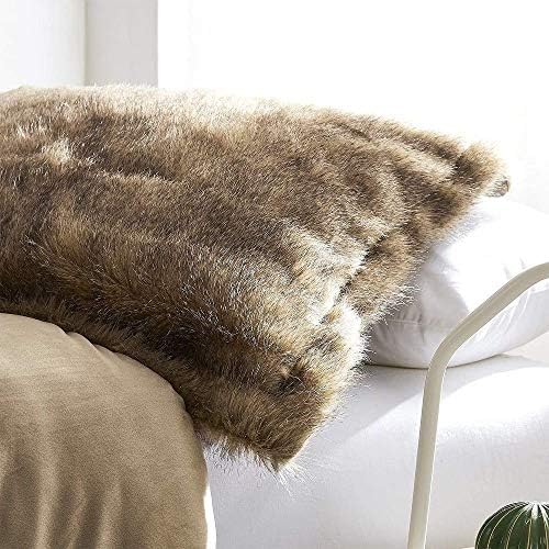 2 Piece Faux Fur Comforter Set Twin XL with Mink Reversal