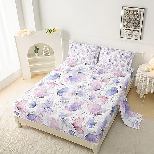 QOOMO Butterfly Bedding Set for Kids