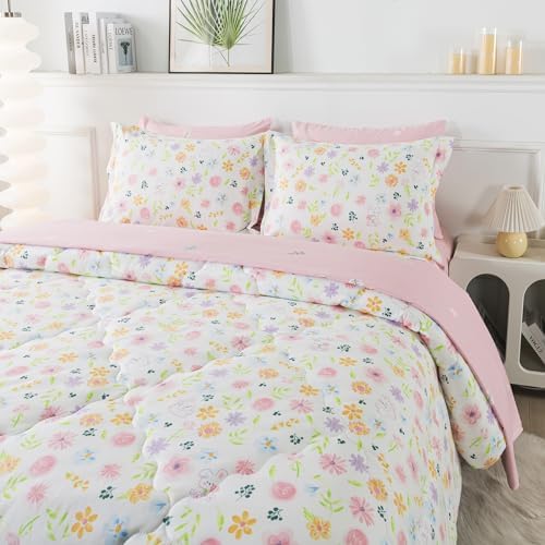 Wajade 7-Piece Floral Comforter Bed in a Bag Set