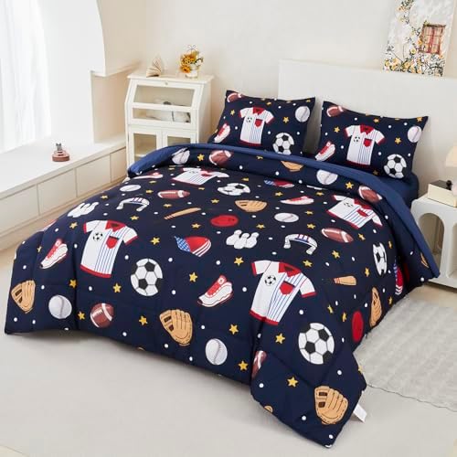 Kids Sports Comforter Set Twin Bedding Set