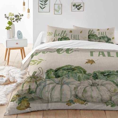 LooPoP Fall Cabbage Pumpkin Duvet Cover Set 3 PCS 1