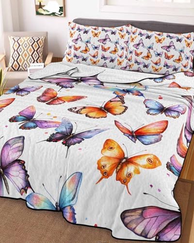 TocaHome Summer Quilt Twin XL 68x98 Inch Comforter Set with 2 Pillowcases