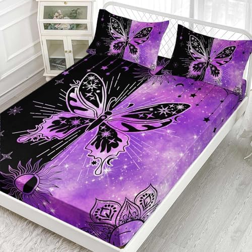 Smell Sunshine Black Butterfly 4Pcs Kids Sheet Set