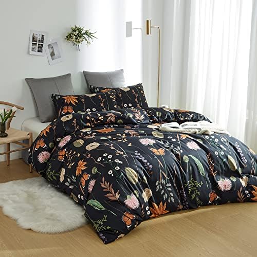 CoutureBridal Floral Duvet Cover Set California King 3Pcs 1