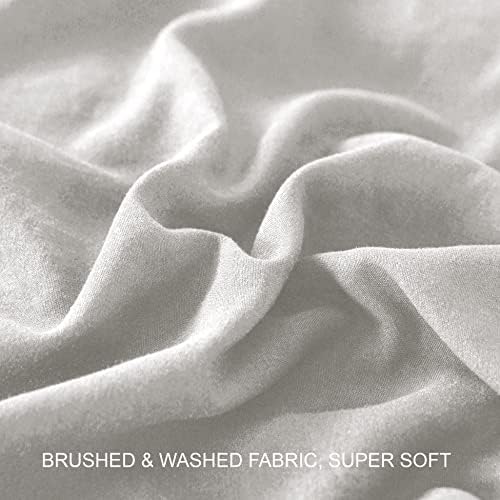 AnnaZ 3PC Comforter Set Down Alternative Light Grey Twin XL