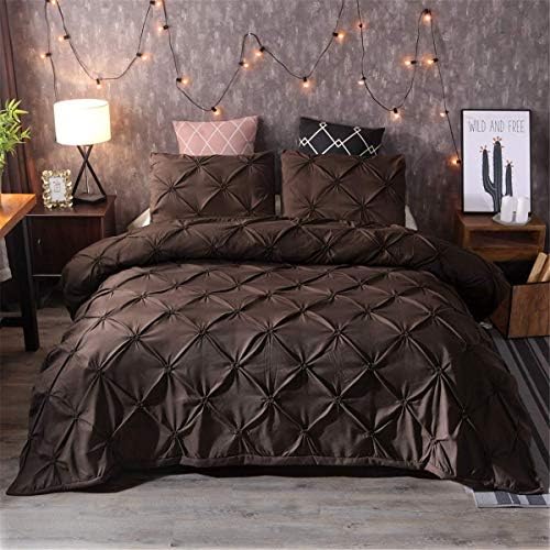 Feelyou Pinch Pleated Duvet Cover Set King