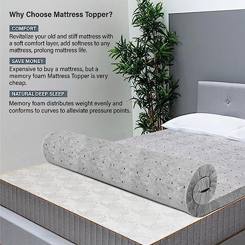 AwsumPick 3 Inch Twin XL Memory Foam Mattress Topper