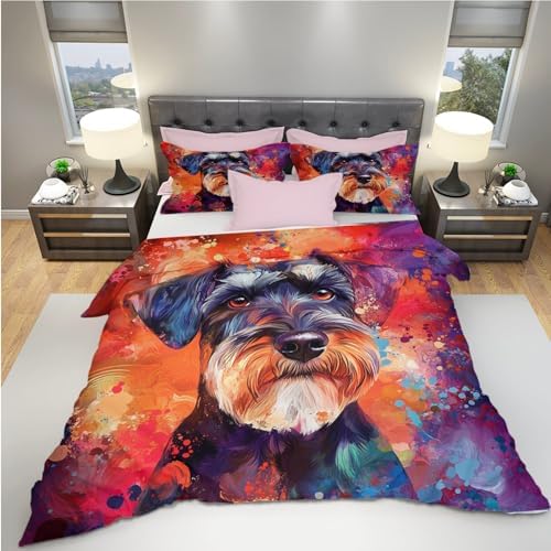 Custom 3D Print Standard Schnauzer Duvet Cover Set
