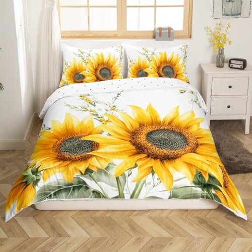 Feelyou Sunflower Duvet Cover Set for Kids 1
