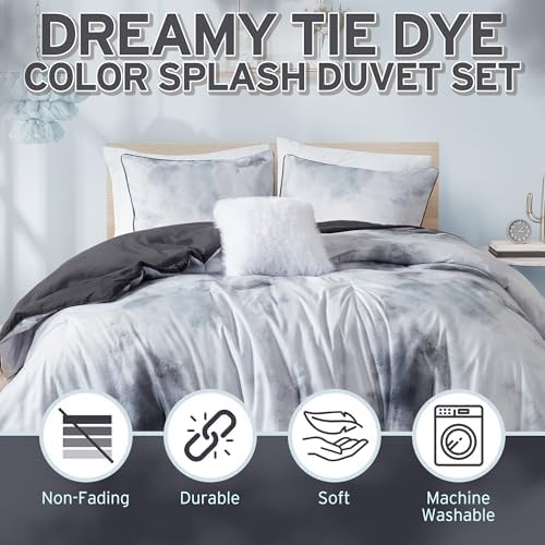 Intelligent Design Duvet Cover Set for Kids Tie Dye Microfiber 4 Piece