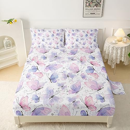 QOOMO Butterfly Bedding Set for Kids