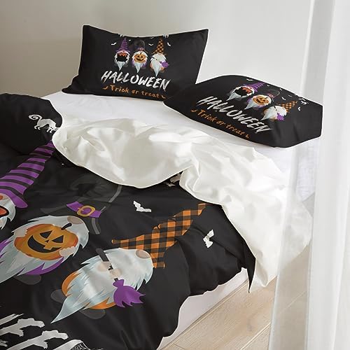LooPoP Pumpkin Bats Duvet Cover Set 3Pcs California King