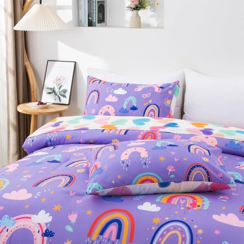 Holawakaka Boho Rainbow Comforter Set with Sheets 1