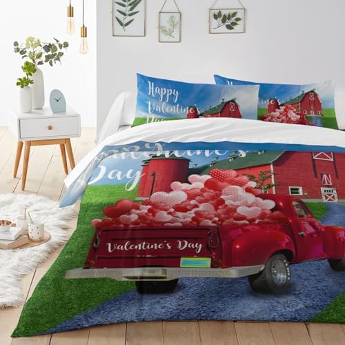 Valentine Duvet Cover Set 3PCS California King Size