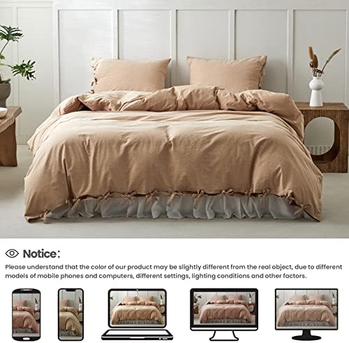 BISELINA Washed Cotton Duvet Cover Set 3pcs