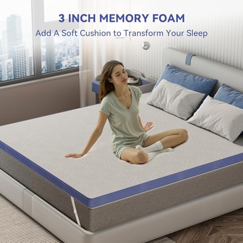Susalt 3 Inch Cooling Gel Mattress Topper Twin XL