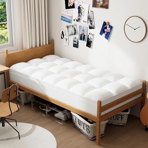 ELEMUSE Cooling Twin XL Mattress Topper for College Dorm