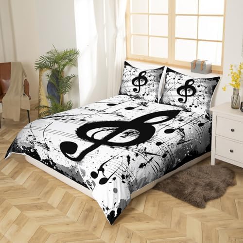 Castle Fairy Music Notes Queen Duvet Cover Set