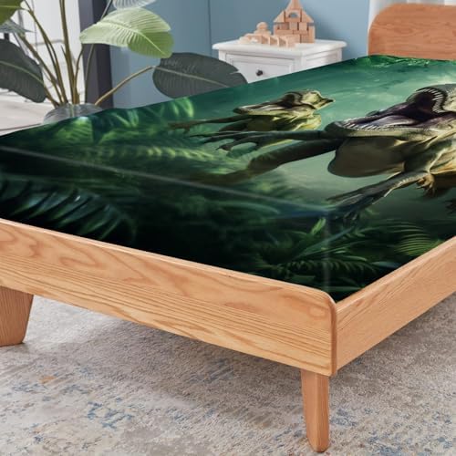VTKON Dinosaur Bed Sheets Queen Set for Kids