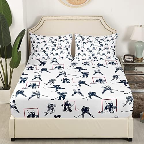 Feelyou Ice Hockey Sheet Set for Kids Bedroom Decor