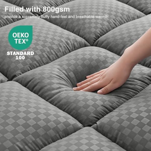 OLANLY Dual-Layer Queen Mattress Topper 4 Inch