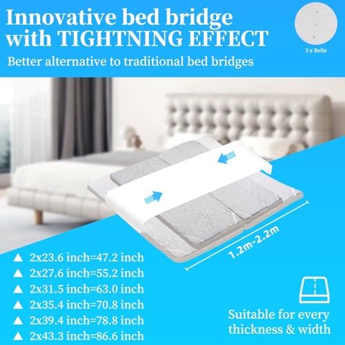 EASYMALL Bed Bridge Twin to King Converter