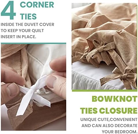 BISELINA Washed Cotton Duvet Cover Set 3pcs