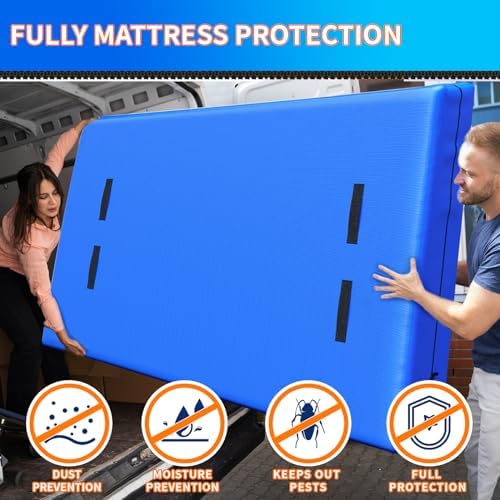 Acnusik Twin Mattress Bag Reusable Waterproof with 8 Handles and Zipper