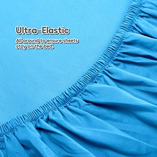 SLEEP ZONE Kids Full Size Bed Sheet Set - Sky Blue