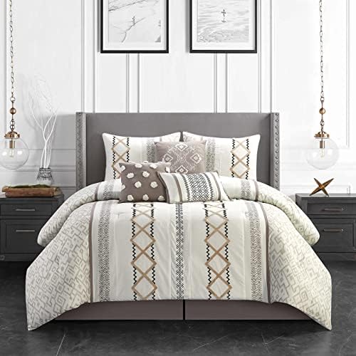 Grand Avenue 7 Piece Cozy Boho Comforter Set California King