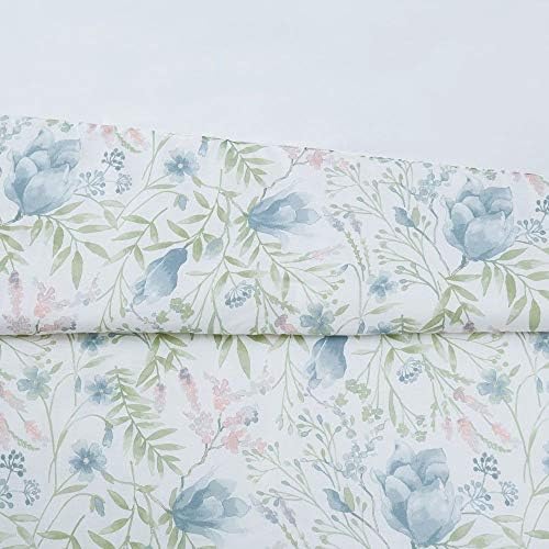 2 Piece Farmhouse Comforter Set with Floral Pattern