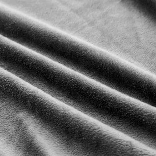 Fluffy Dark Grey Comforter Set 2 Pieces - Twin Size
