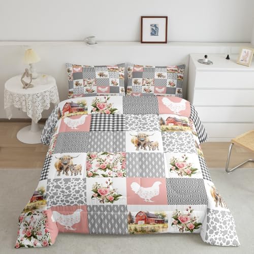 Homewish Farmhouse Barn Comforter Set for Girls 1