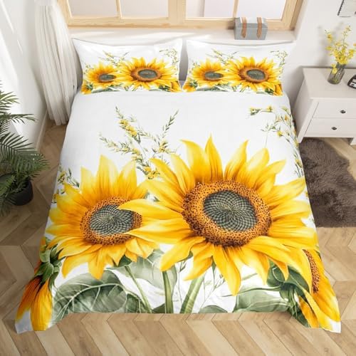 Feelyou Sunflower Duvet Cover Set for Kids 1