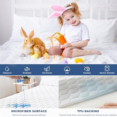 GRT Waterproof Mattress Protector with Hollow Cotton Filling
