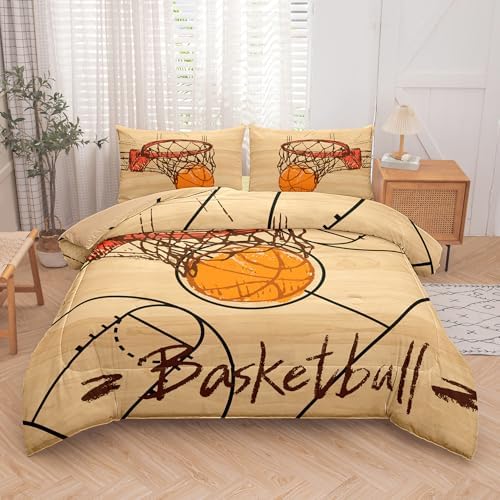 Peopleareok Basketball Comforter Set 3D Printed Kids Bedding
