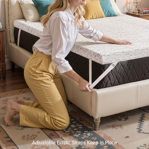 CHUN YI Cooling Mattress Topper Queen 4 Inch