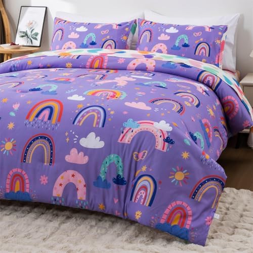 Holawakaka Boho Rainbow Comforter Set with Sheets 1