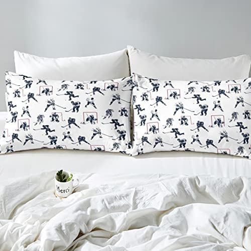 Feelyou Ice Hockey Sheet Set for Kids Bedroom Decor