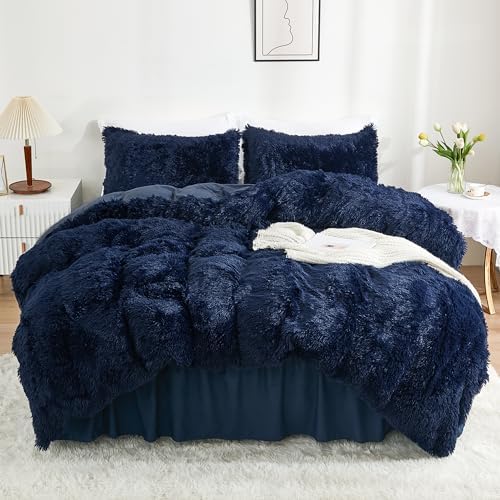 Annadaif Fluffy Duvet Cover Set King Size