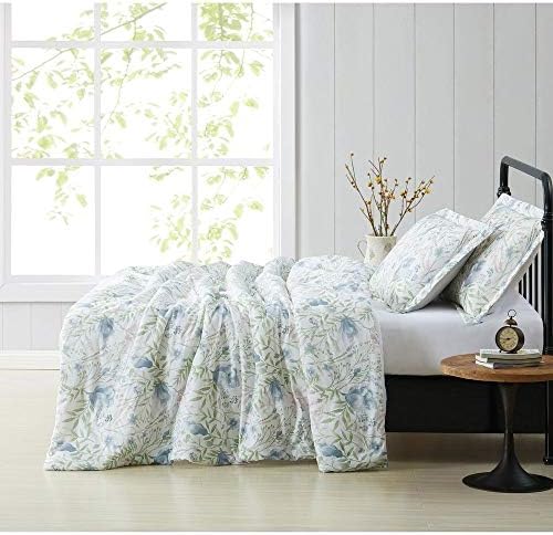 2 Piece Farmhouse Comforter Set with Floral Pattern