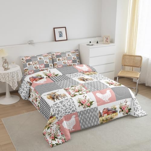 Homewish Farmhouse Barn Comforter Set for Girls 1