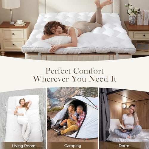 Decroom 3 Inch Queen Mattress Topper for Back Pain Relief