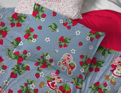 Jay Franco Kids Comforter Set - Strawberry Shortcake Blue 5 Piece Twin