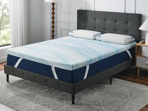 ROOST SLEEP Cool Cloud 3 Inch Gel Memory Foam Mattress Topper