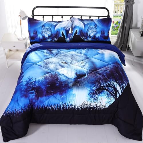 Wowelife Wolf Full Size 5-Piece Comforter Set
