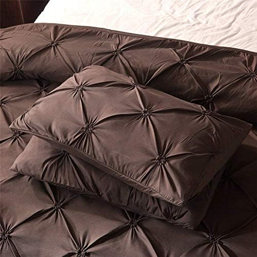 Feelyou Pinch Pleated Duvet Cover Set King